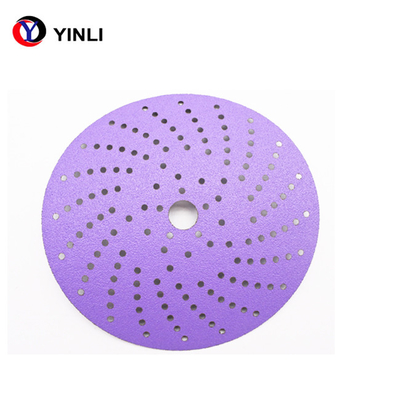 Trous multi de ponçage de disque de zircone pourpre des véhicules à moteur abrasive avec le Velcro